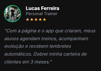 Depoimento Lucas Ferreira - Personal Trainer
