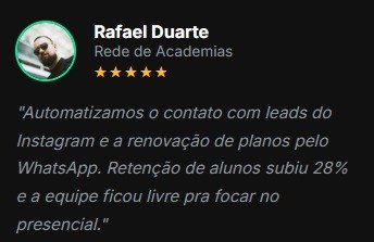 Depoimento Rafael Duarte - Rede de Academias